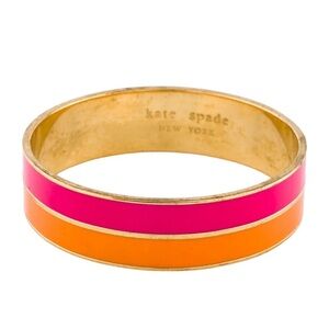 Kate Spade Take A Chance Pink and Orange Bangle Bracelet
